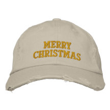 Merry Christmas Embroidered Baseball Cap
