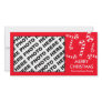Merry Christmas Family Photo Card Candy Cane