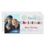 Merry Christmas Family Snowflake Photo Card