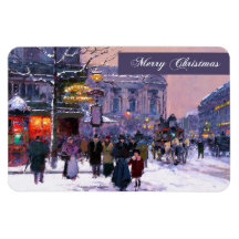 Merry Christmas. Fine Art Christmas Gift Magnet