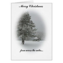 Merry Christmas from across the miles/Snowscene Card