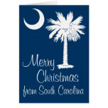 Merry Christmas from SC Blue Palmetto Moon Card