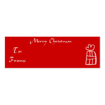 Merry Christmas Gift Tag Business Card Templates