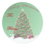 Merry Christmas Gift Tag Sticker