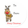 Merry Christmas gift tags Round Stickers