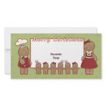 Merry Christmas - Gingerbread Girl and Boy Photo Greeting Card