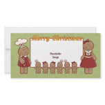 Merry Christmas - Gingerbread Girl and Boy Photo Card