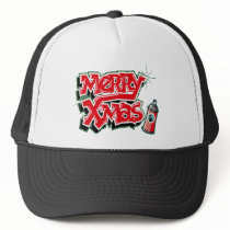 Merry Christmas Graffiti Mesh Hat
