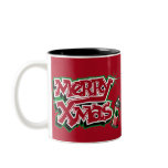 Merry Christmas graffiti mug