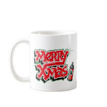 Merry Christmas Graffiti Coffee Mug