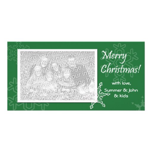 Merry Christmas! Green Photo Card