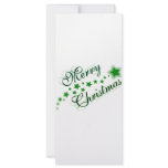 MERRY CHRISTMAS GREEN rack cards