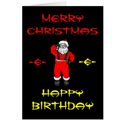 Merry Christmas &amp; Happy Birthday Cards | Zazzle