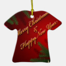 Merry Christmas Happy New Year Wreath Christmas Tree Ornament