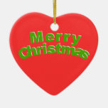Merry Christmas Heart Ornament