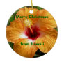 Merry Christmas Hibiscus Ornaments
