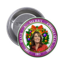 Merry Christmas _Ho_Ho_Ho Pinback Button