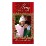 Merry Christmas Holly Berry Photo Card template