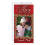 Merry Christmas Holly Berry Photo Card template