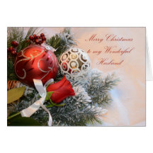 Merry Christmas Husband Greeting Cards