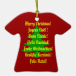 Merry Christmas! in 6 languages Ornaments