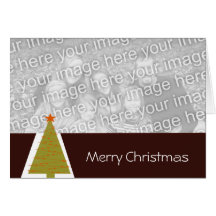 Merry Christmas In Elegant Browns Card