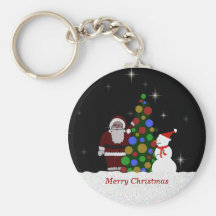 Merry Christmas Keychain - Customized