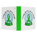 Merry Christmas Kidney Cancer Ribbon Snowglobe Vinyl Binders