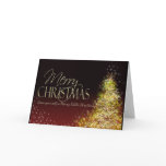 Merry Christmas Lighted Tree Greeting Card