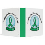 Merry Christmas Liver Cancer Ribbon Snowglobe Binder