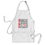 Merry Christmas Lung Cancer Ribbon Collage Aprons