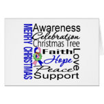 Merry Christmas Male Breast Cancer Ribbon Collage Cards