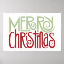 Merry Christmas margarita green Poster