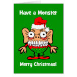 Merry Christmas monster Greeting Card