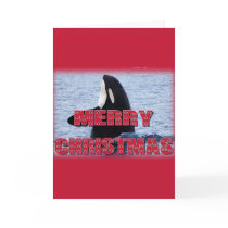 Merry Christmas Orca Whale Spy Hop Holiday Gifts Greeting Cards