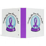 Merry Christmas Pancreatic Cancer Ribbon Snowglobe Binders