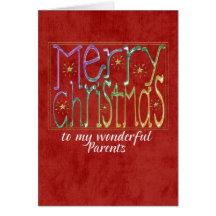 merry christmas parents greeting card