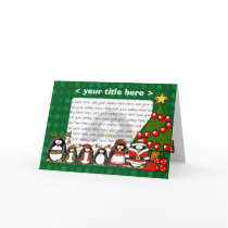 Merry Christmas Penguins Greeting Cards