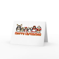 Merry Christmas Penguins Card