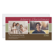 Merry Christmas Photo Card - 2 photos