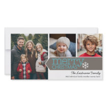 Merry Christmas Photo Card with 3 photos