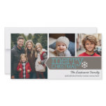 Merry Christmas Photo Card with 3 photos photo cards