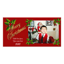 Merry Christmas photo greeting card