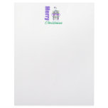 Merry Christmas Purple Theme Candyland House letterhead