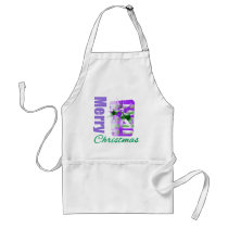 Merry Christmas Purple Theme Giftbox Aprons