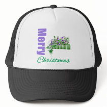 Merry Christmas Purple Theme Ornament Box Hats