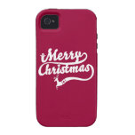 Merry Christmas Red Case-Mate iPhone 4 Covers