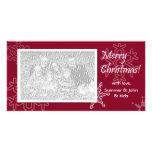 Merry Christmas! Red Snowflake Photo Card