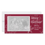 Merry Christmas! Red Snowflake Photo Card