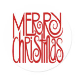 Merry Christmas Red Sticker